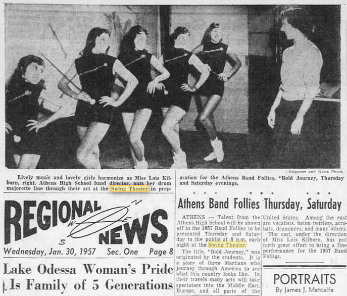 Swing Theatre (Quonset Hut Theater) - Jan 30 1957 Article
